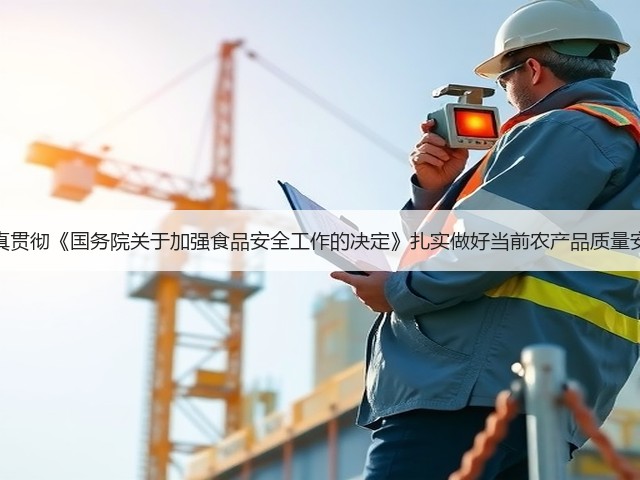 农业部：认真贯彻《国务院关于加强食品安全工作的决定》扎实做好当前农产品质量安全监管工作(图1)