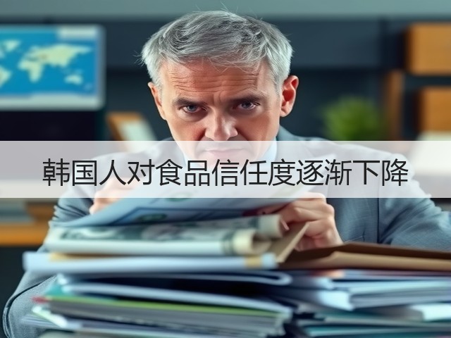 韩国人对食品信任度逐渐下降(图1) 韩国人对食品信任度逐渐下降(图1)