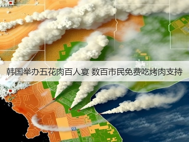 韩国举办五花肉百人宴 数百市民免费吃烤肉支持(图1) 韩国举办五花肉百人宴 数百市民免费吃烤肉支持(图1)