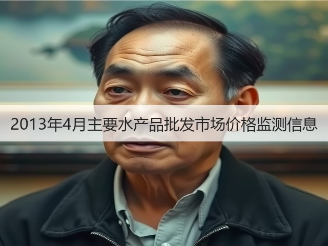 2013年4月主要水产品批发市场价格监测信息(图2) 2013年4月主要水产品批发市场价格监测信息(图2)