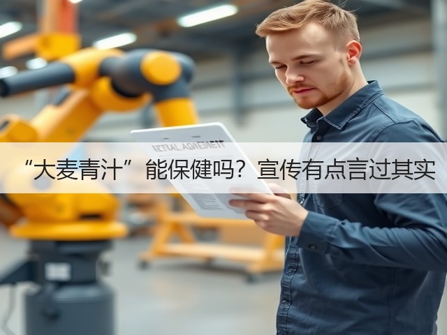 “大麦青汁”能保健吗?宣传有点言过其实(图1) “大麦青汁”能保健吗?宣传有点言过其实(图1)